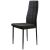 ModernHome fekete kárpitozott étkezőszék fekete fém lábakkal