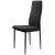 Krzesło do jadalni ModernHome, czarne, tapicerowane, z czarnymi metalowymi nogami