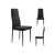 Krzesło jadalniane ModernHome w kolorze czarnym z tapicerowanym siedziskiem i oparciem, nogi metalowe