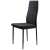 Krzesło jadalniane ModernHome w kolorze czarnym z tapicerowanym siedziskiem i oparciem, nogi metalowe