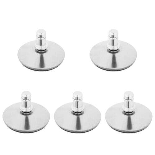 Kwmobile 5 darabos irodai szék csúszótalp készlet, ezüst/fekete, 11 mm-es rúd, 50 mm átmérő, 175 kg teherbírás