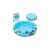 Kruzzel inflatable paddling pool for kids, blue with fish and sea creatures design, 3 inflatable rings, 80cm diameter, 30cm height