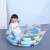 Child playing in Kruzzel inflatable paddling pool, blue with fish and sea life design