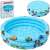 Kruzzel inflatable paddling pool for kids, blue with fish and sea life design, packaging