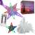 Star curtain lights with 138 LEDs, multicolor, with remote control, for Christmas decoration