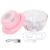 Disassembled Pink Mini Electric Food Chopper with Accessories