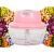 Pink Mini Electric Food Chopper with Food Ingredients
