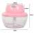 Electric food chopper, pink, with dimensions