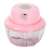 Electric food chopper, pink, with USB charging port