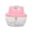 Electric food chopper, pink, for chopping vegetables, fruits, nuts, and herbs