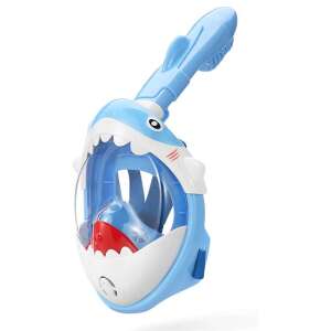Masca snorkeling cu tub pentru copii model rechin, albastra 75161694 Echipamente scufundari