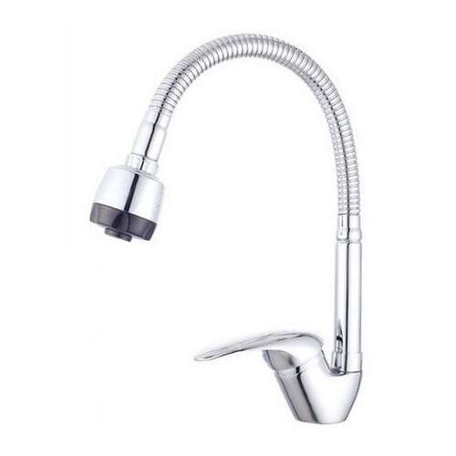 ECO konyhai csapatelep, flexibilis cső, Króm felület