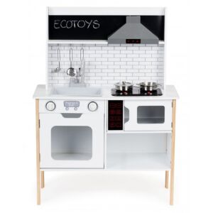Детска играчка кухня ECOTOYS с мивка, печка и микровълнова печка - Кухня за бебета и играчки