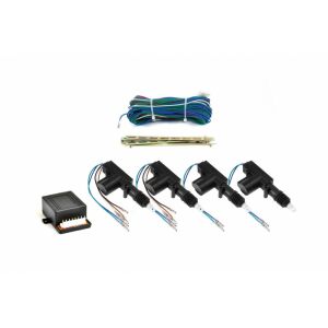 Complete central locking kit with actuators, control unit, and wiring - Vehicle alarm & lock