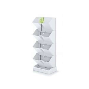 Prosperplast Mini Cascade 4-piece modular white planter set, 4 x 1 L, 19.5 x 11.4 x 47.5 cm - Landscaping