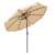 Beige 3m tilting patio umbrella with black frame, angled view