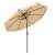 Beige 3m tilting patio umbrella with black frame, angled view