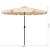 Beige 3m tilting patio umbrella with black frame, dimensions