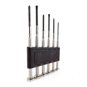 6 piece precision screwdriver set with Phillips and flat head screwdrivers - Screwdriver