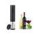 Electric wine opener, black, Gogooda, with wine bottles and glass