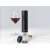 Electric wine opener, black, Gogooda, on table with wine glass