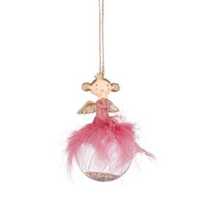 House of Seasons pink feather angel Christmas ornament - Christmas