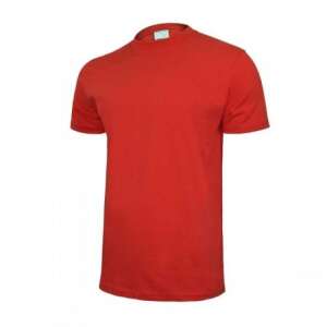 Piros rövid ujjú pamut póló, L méret, T145 - Munkás póló