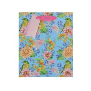 Pungă de cadou hârtie M Bird sat on flowers 131508411 - Nonbrand Pungi cadou