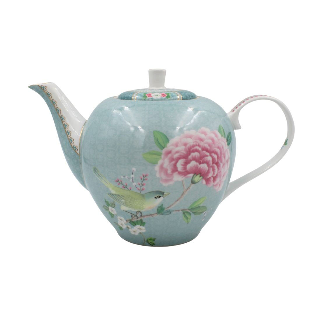 Ceainic din porțelan, Pip Studio, Bleu, 1.6l, colecția Blushing Birds