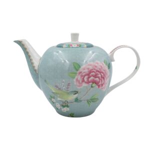 Ceainic PIP Studio Blushing Birds Albastru - Design floral - Ceainic