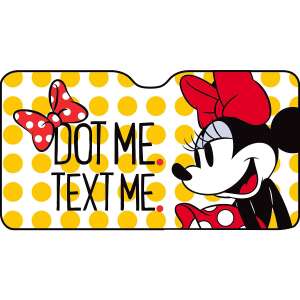 Disney Minnie Mouse Dot Me Text Me autós napellenző, 150x80 cm - Szélvédő takaró