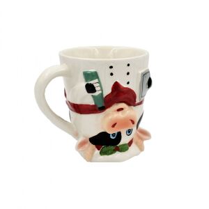 Cană ceramică Tehénséf Bögre, design bucătar vacă - Nonbrand Cani