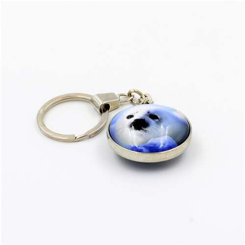 Ключодържател от неръждаема стомана с изображение на тюлен