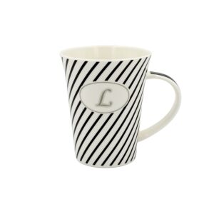 Porcelanowy Kubek - Paski z Literą L - Nonbrand Kubek