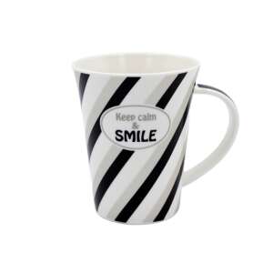 Personalizowany kubek porcelanowy z napisem "Keep calm and SMILE" 61949999 - Nonbrand Kubek