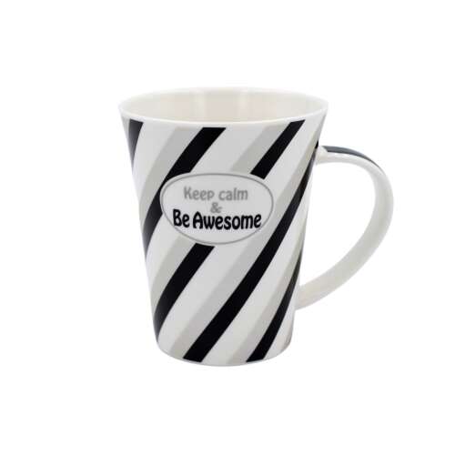 Spersonalizowany kubek porcelanowy z napisem "Keep calm and Be Awesome" 61950010