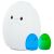 Lampka nocna dla dzieci Egg, RGB, sterowanie dotykowe, 3x baterie AAA 83050526