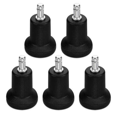 Kwmobile 5 darabos irodai szék cserélhető csúszkák 10 mm-es rúdhoz, fekete nylon, 53197.01