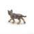 Papo Wolf Pup Figurine, back view of the realistic hand-painted wolf cub toy