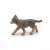 Papo Wolf Pup Figurine, side view of the realistic hand-painted wolf cub toy