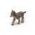 Papo Wolf Pup Figurine, side view of the realistic hand-painted wolf cub toy