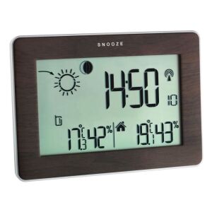 TFA MCT 35.1128.08 Wireless Weather Station with LCD display showing temperature, humidity, time, and weather forecast - Weather Station