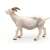 Papo White Goat Figurine, side view, realistic animal toy for kids