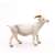 Papo White Goat Figurine, side view, realistic animal toy for kids