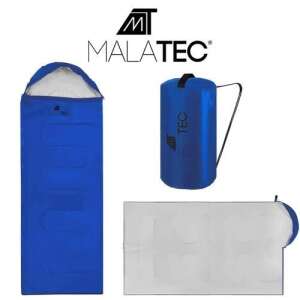 Sac de dormit Malatec 2 în 1 impermeabil, albastru, 150x200 cm, cu geantă de transport - Malatec