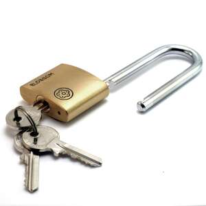 Blossom XL padlock, 40 mm, brass, 3 keys - Interior design