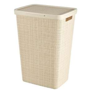 Curver beige laundry basket with lid and handles, 58 liters - Curver Laundry Basket