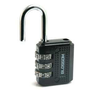 Blossom 30 mm-es kombinált zár, fekete, biztonság, poggyász - Lakat