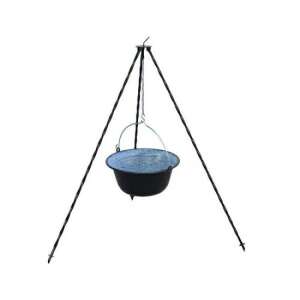 Perfect Home 100 cm cauldron stand, 10 mm thick legs, black, for outdoor cooking - Perfect Home Cauldron Stand