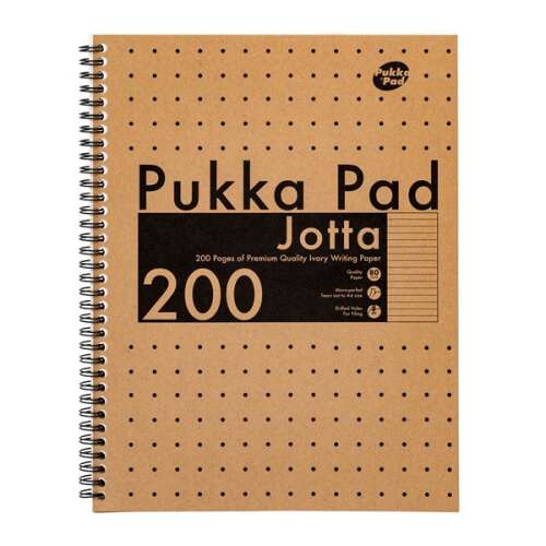 Pukka Pad Jotta Kraft A4 lined notebook, 200 pages, recycled paper